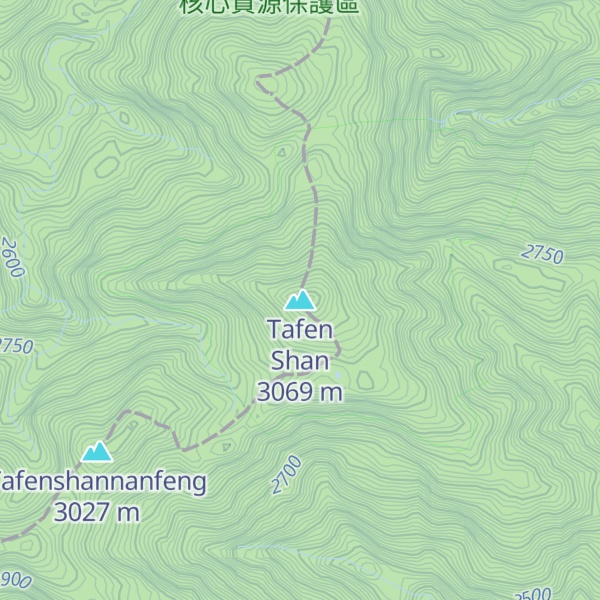 Map of Tafen Shan