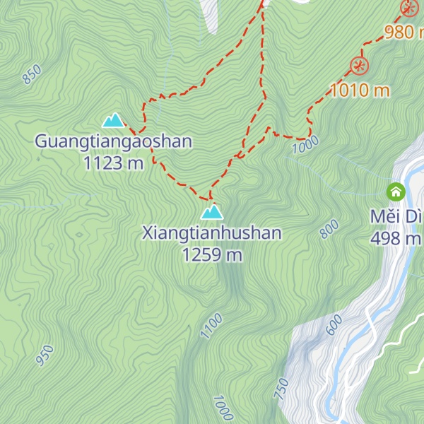 Map of Xiangtianhushan