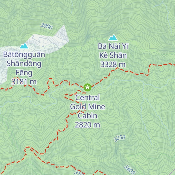 Map of Central Gold Mine Cabin