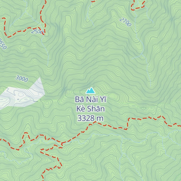 Map of Bā Nài Yī Kè Shān