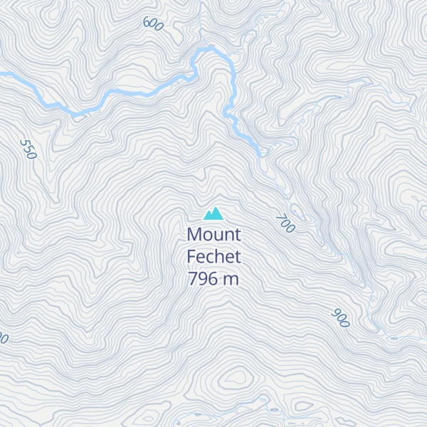 Map of Mount Fechet