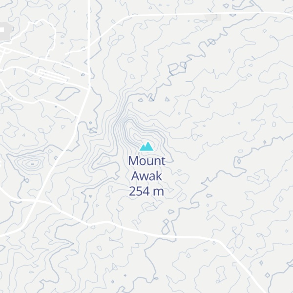 Map of Mount Awak