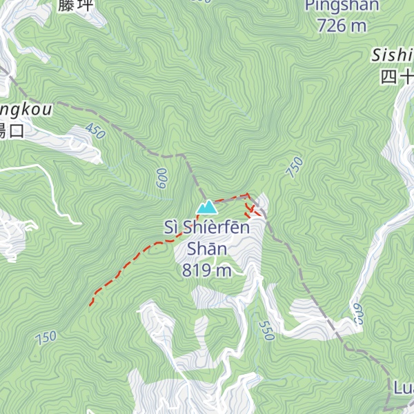 Map of Sì Shíèrfēn Shān