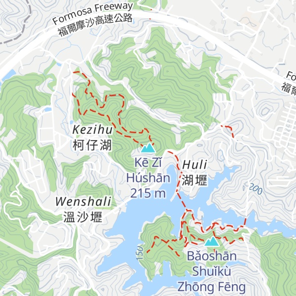 Map of Kē Zǐ Húshān