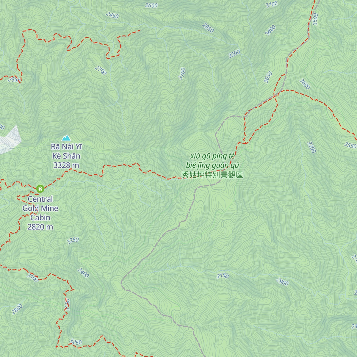 Baiyang Gold Mine Cabin map