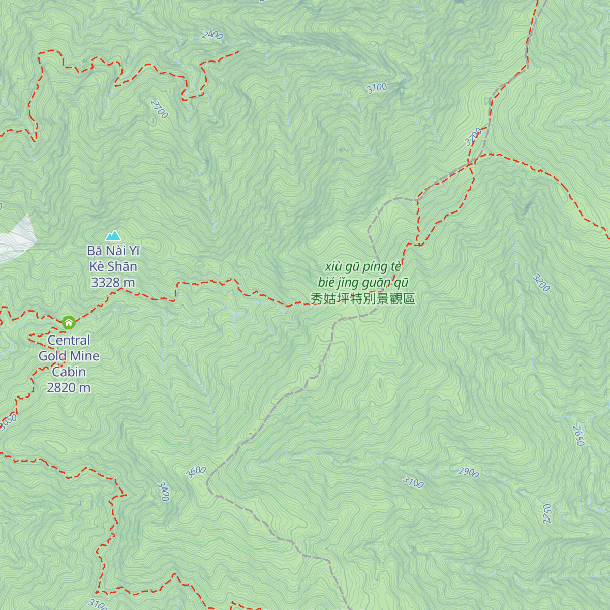 Baiyang Gold Mine Cabin map