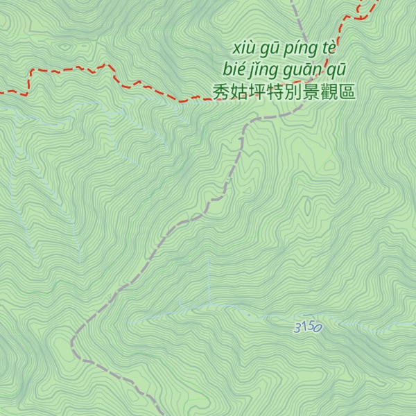 Map of Dà Shuǐ Kū Shān Běifēng