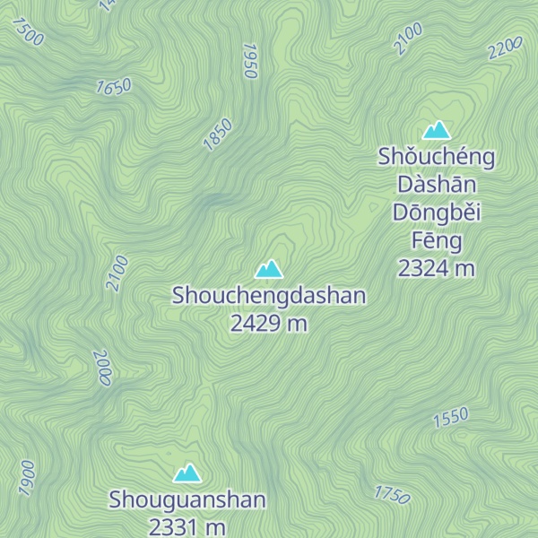Map of Shouchengdashan