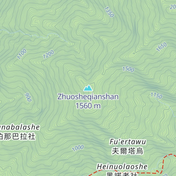 Map of Zhuosheqianshan