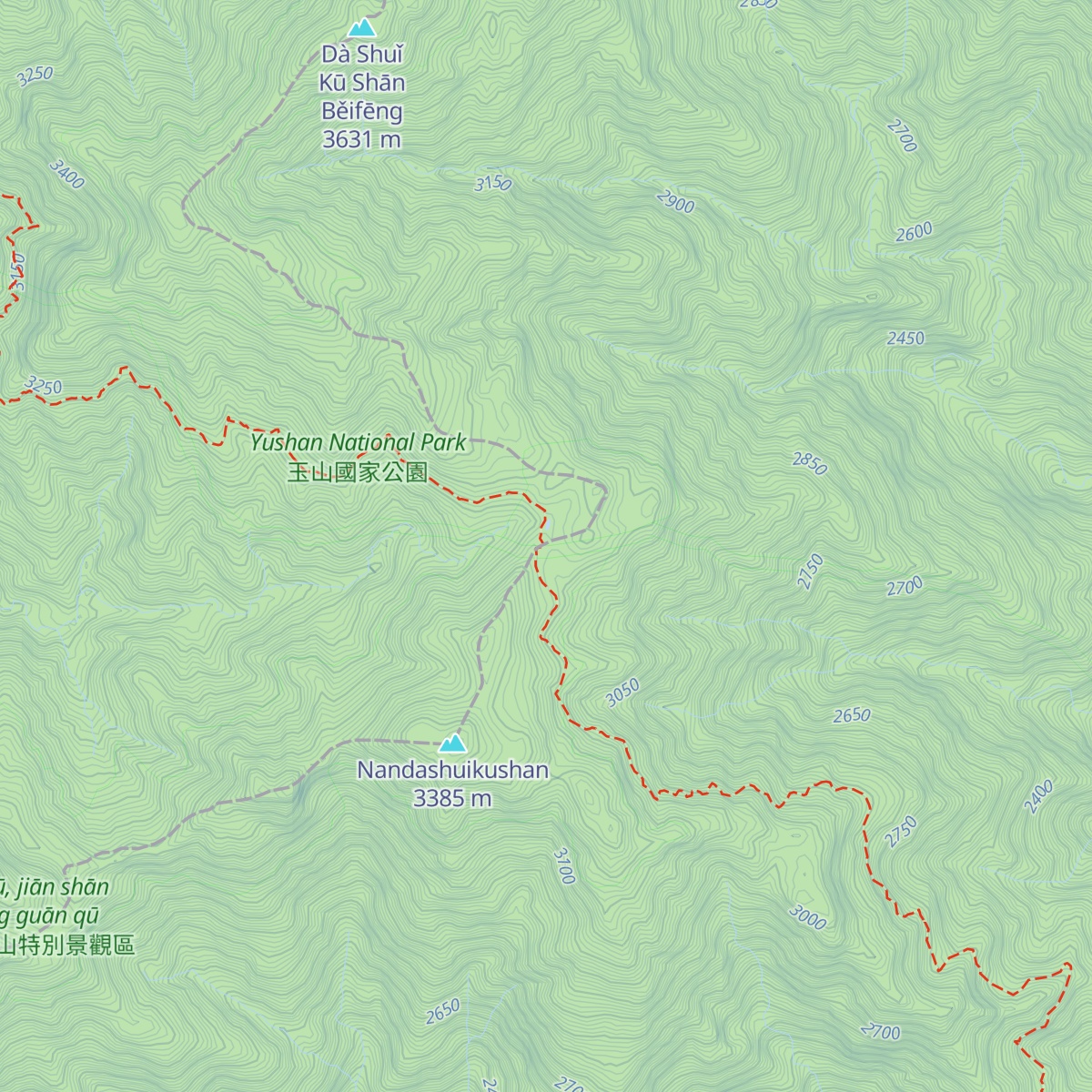 Dà Shuǐ Kū Shānwū map