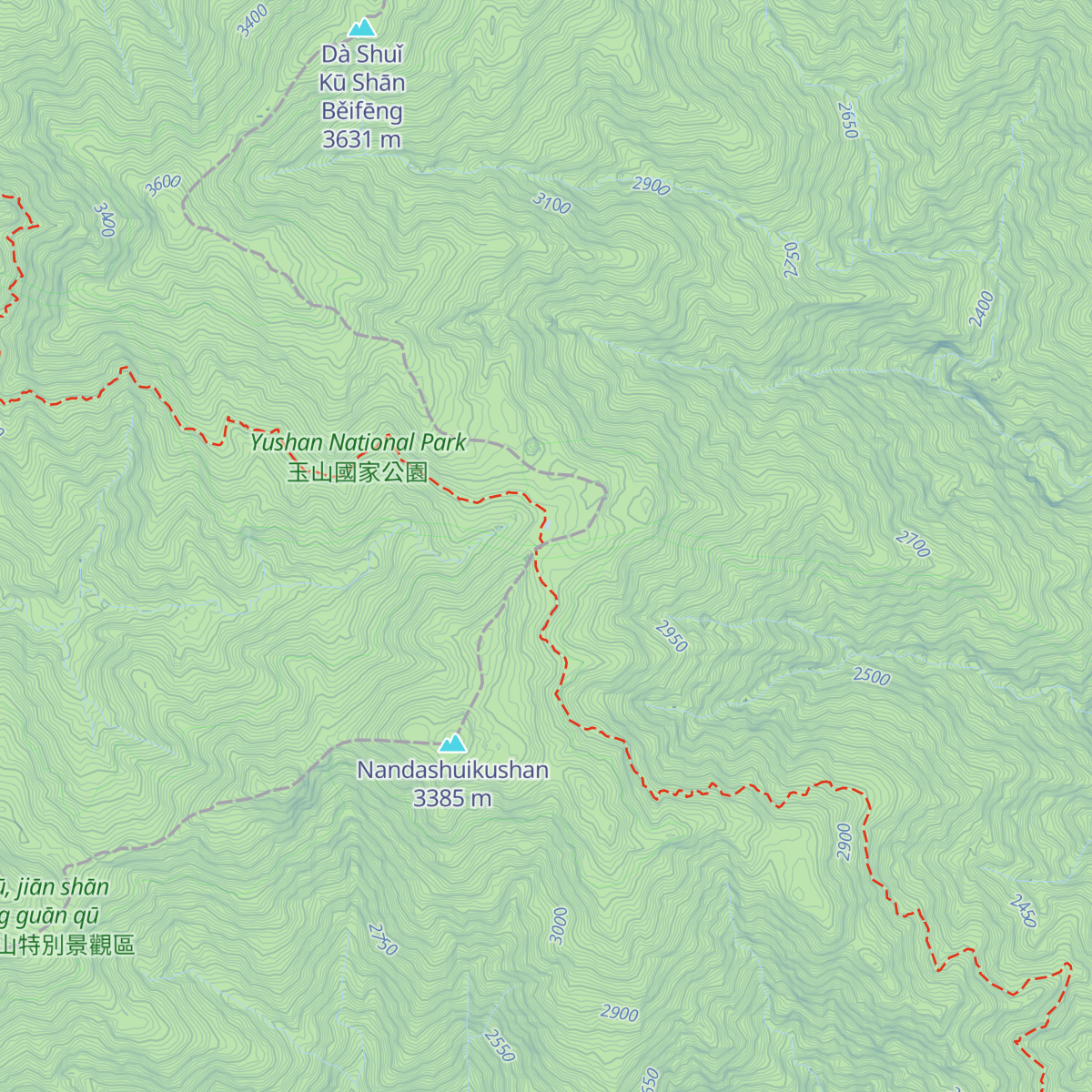 Dà Shuǐ Kū Shānwū map