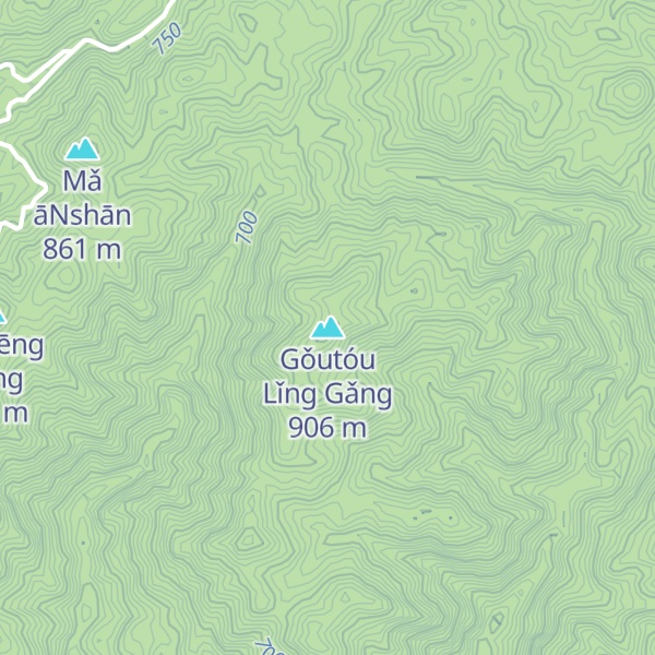 Map of Gǒutóu Lǐng Gǎng