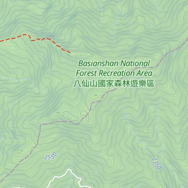 Map of Jiuohsianshan-S.W.peak