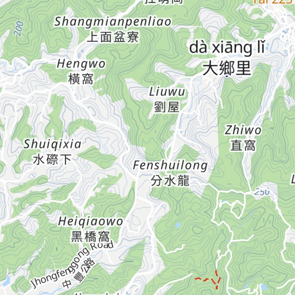 Map of Xinjuzhuangshan