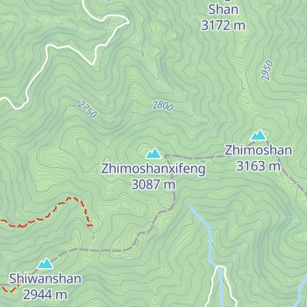 Map of Zhimoshanxifeng