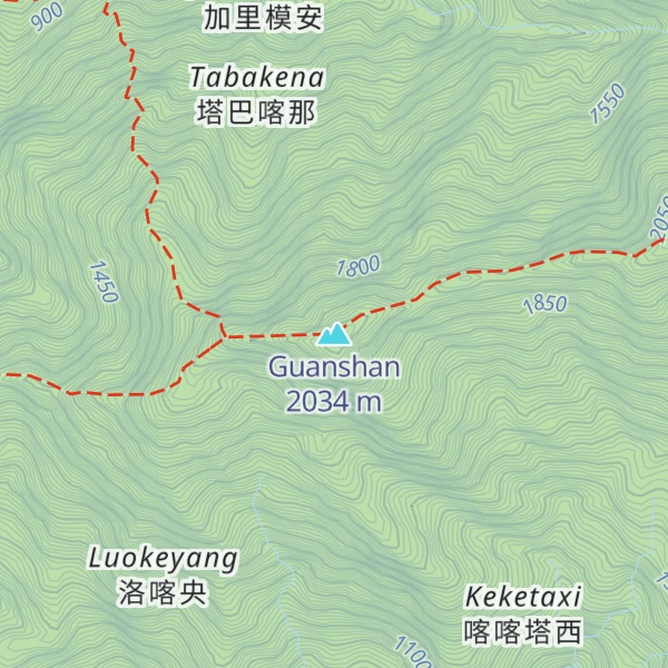 Map of Guanshan