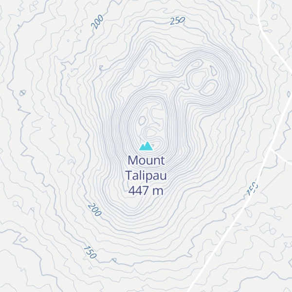 Map of Mount Talipau