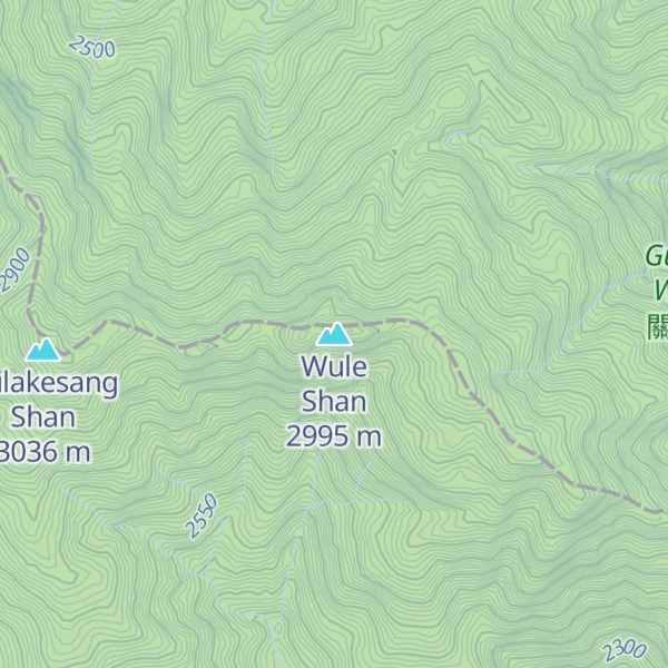 Map of Wule Shan