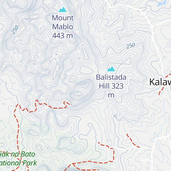 Map of Mount Susong Dalaga