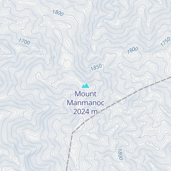 Map of Mount Manmanoc