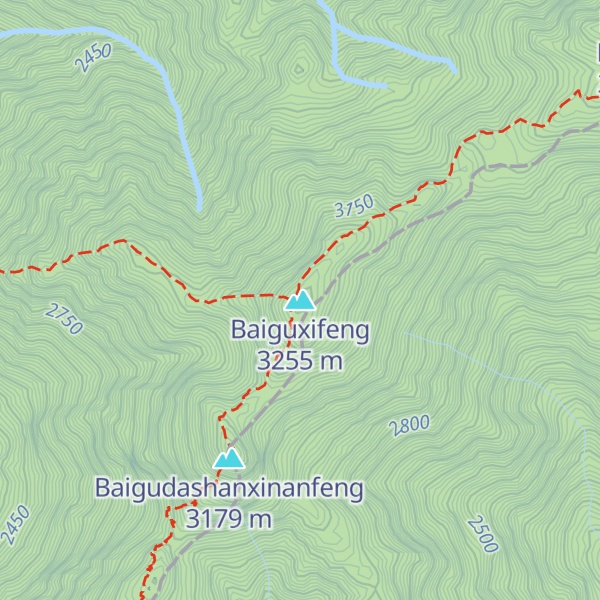 Map of Baiguxifeng