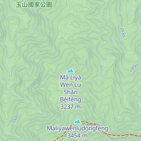 Map of Mǎ Lìyā Wén Lù Shān Běifēng