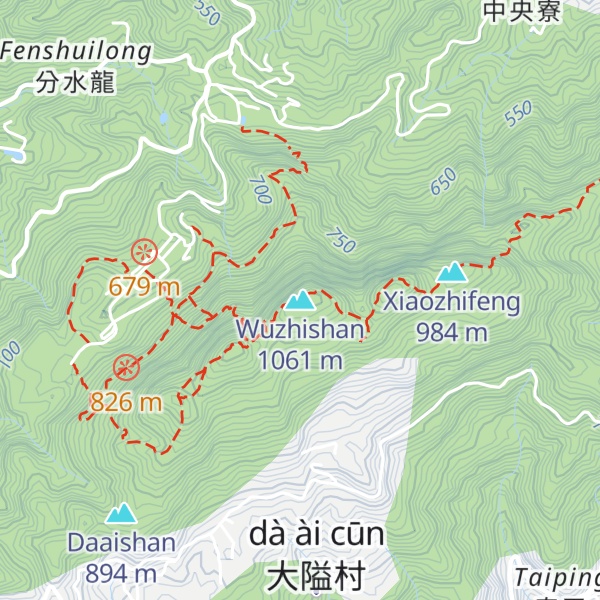 Map of Wuzhishan