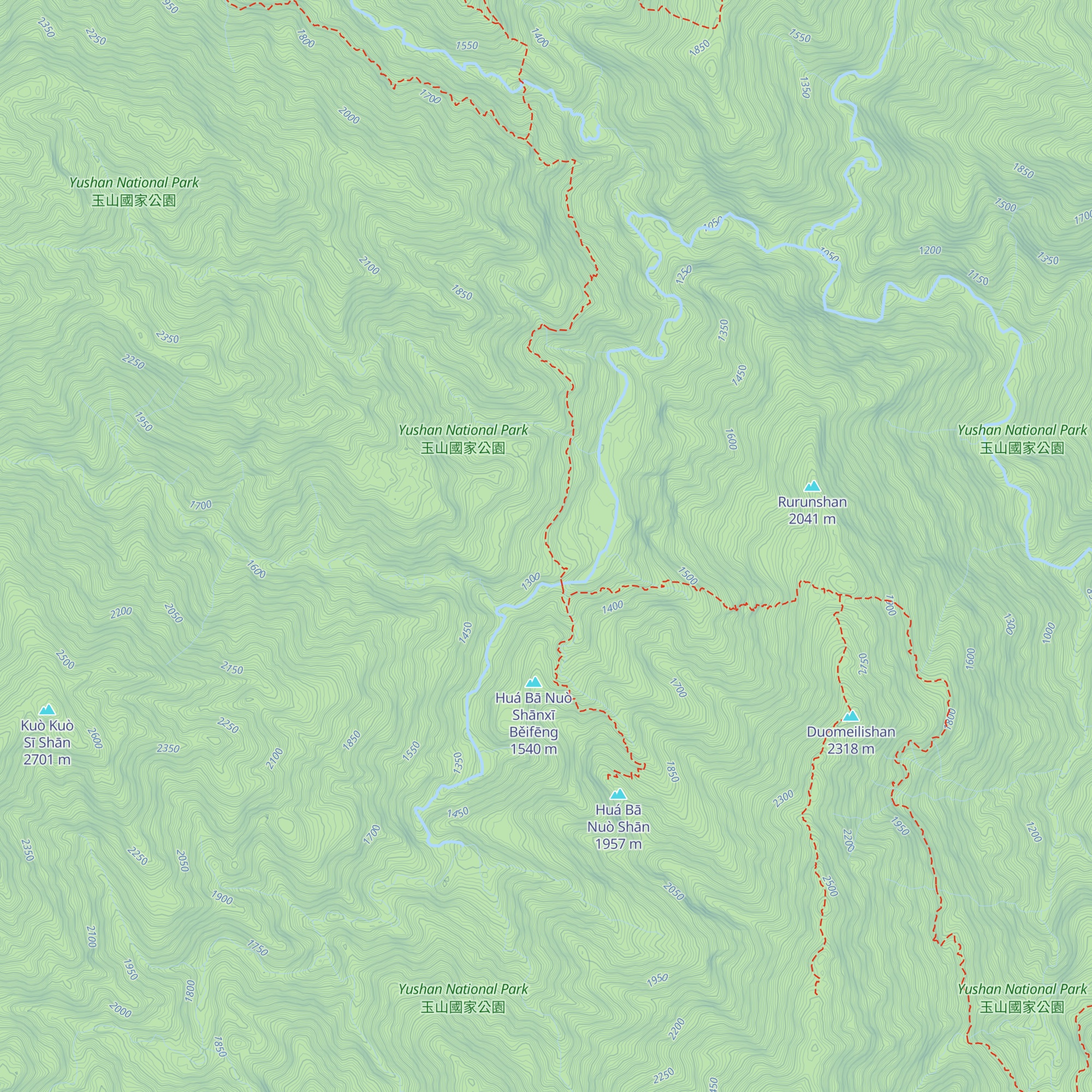 Dàfēn Shānwū map