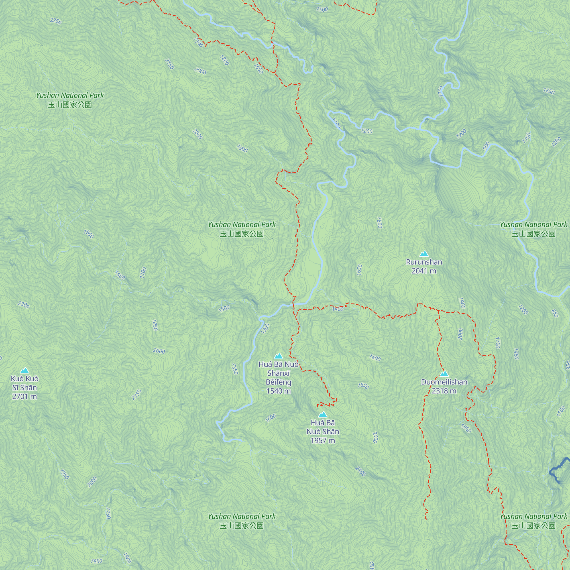 Dàfēn Shānwū map