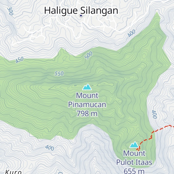 Map of Mount Pinamucan