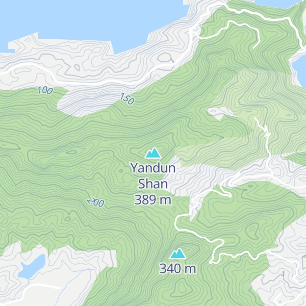 Map of Yandun Shan