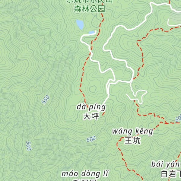 Map of Dōng Gǎng Shān