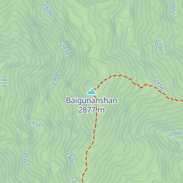 Map of Baigunanshan