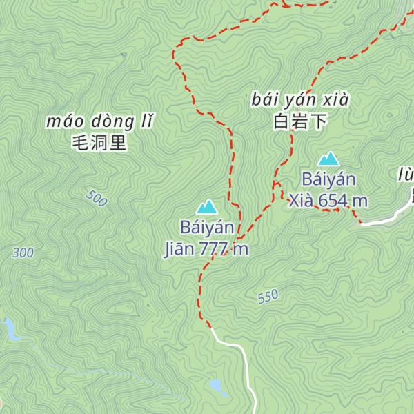 Map of Báiyán Jiān
