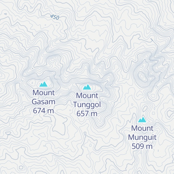 Map of Mount Tunggol