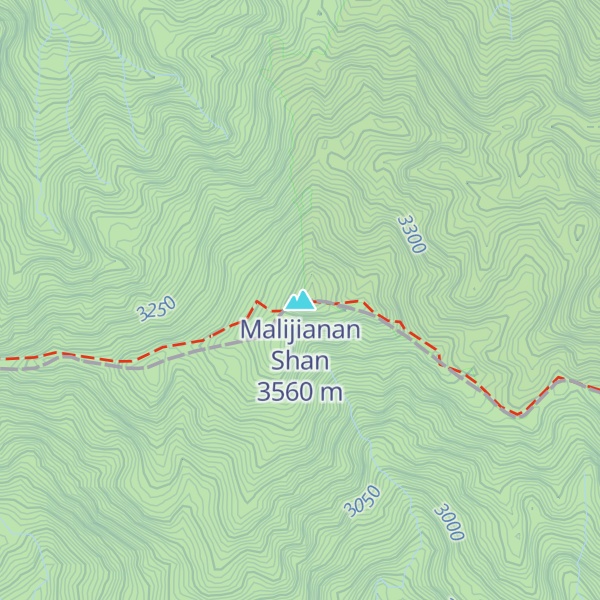 Map of Malijianan Shan