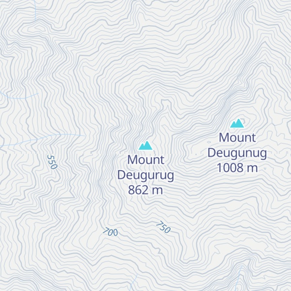 Map of Mount Deugurug