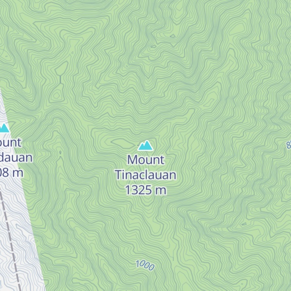 Map of Mount Tinaclauan