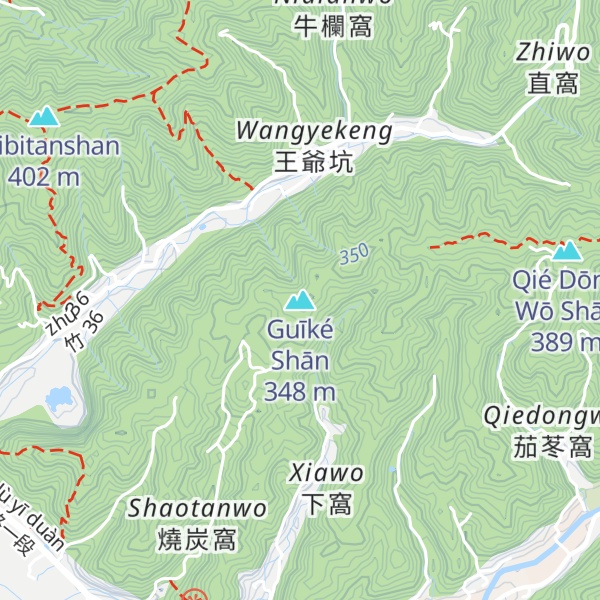Map of Guīké Shān