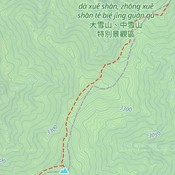 Map of Daxueshanbeifeng
