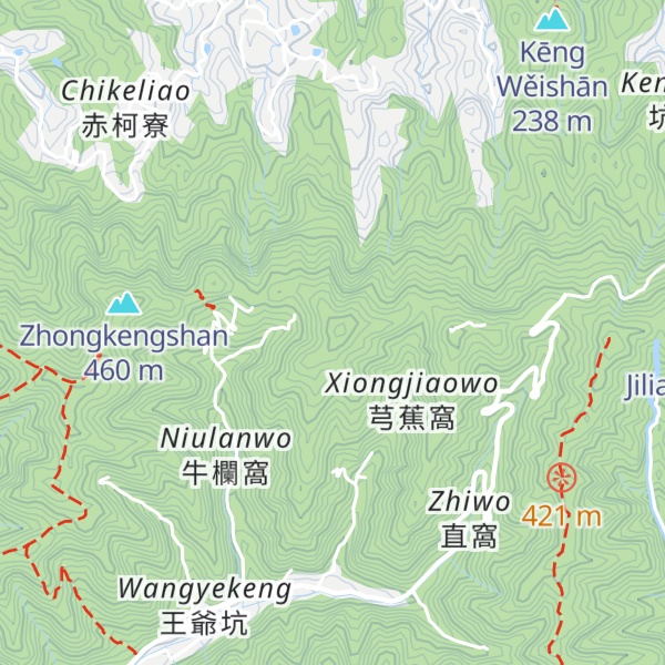 Map of Niulanwoshan