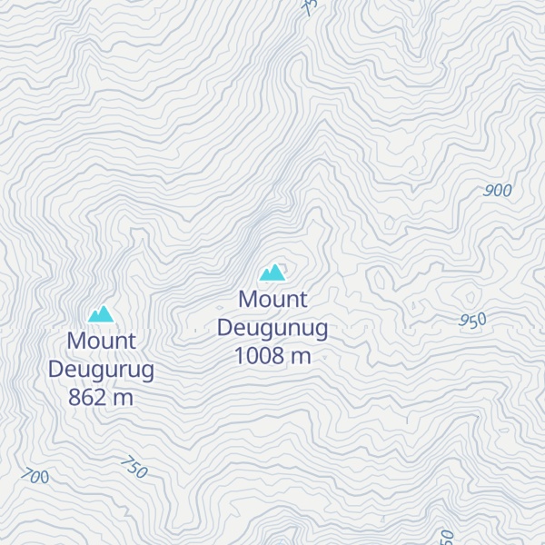 Map of Mount Deugunug