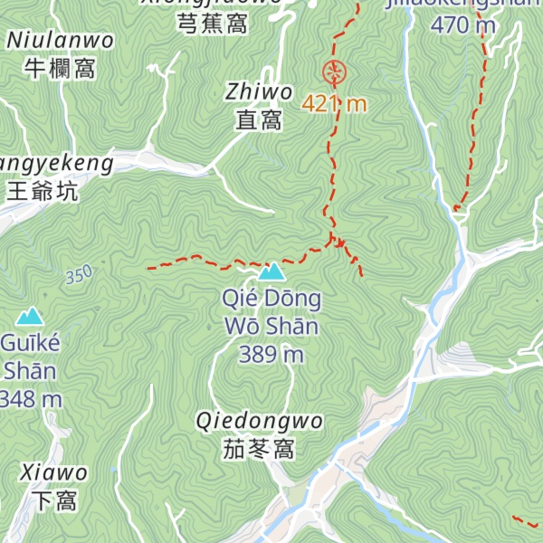 Map of Qié Dōng Wō Shān