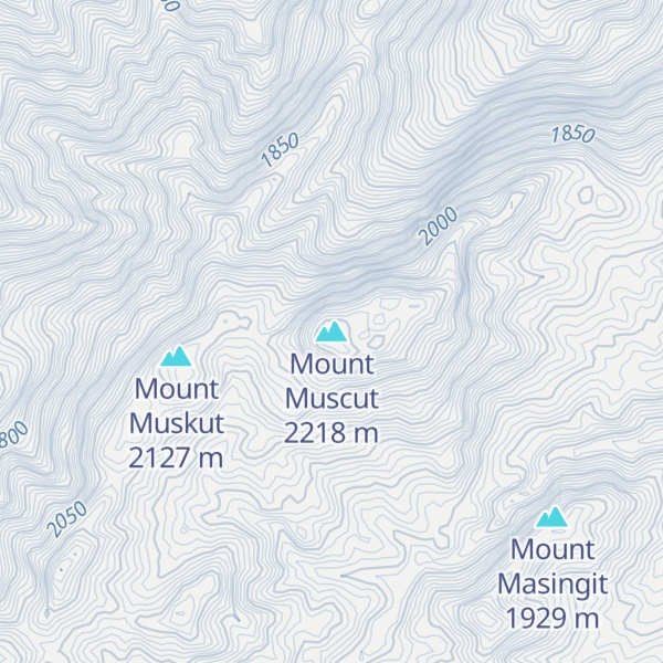 Map of Mount Muscut