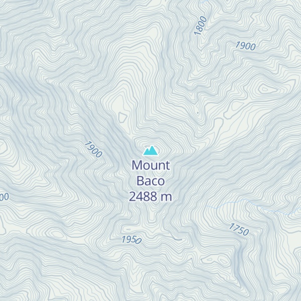 Map of Mount Baco