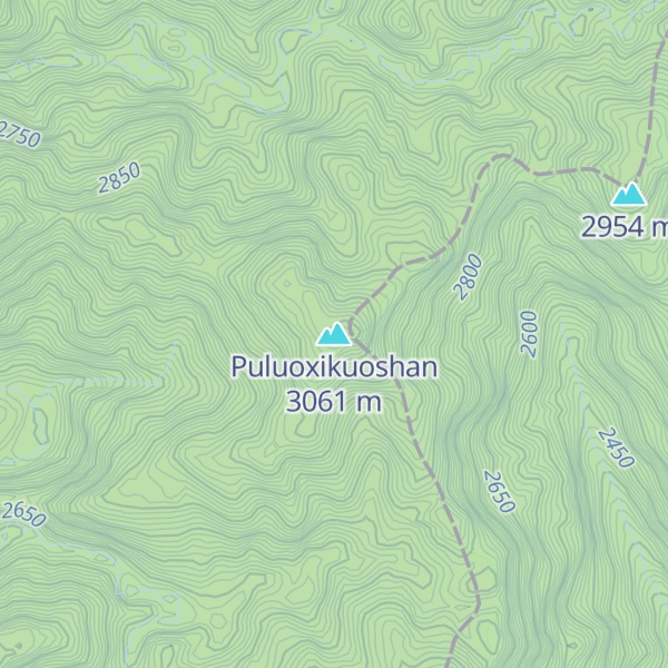 Map of Puluoxikuoshan