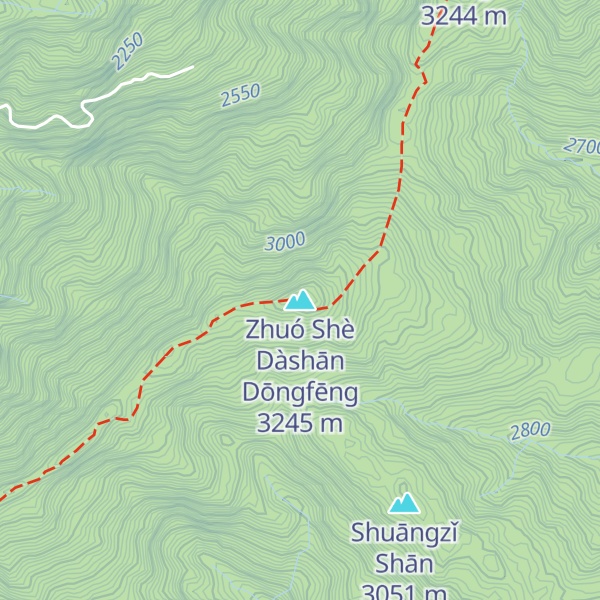 Map of Zhuó Shè Dàshān Dōngfēng