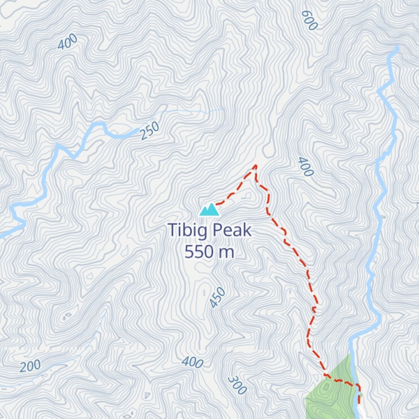 Map of Tibig Peak