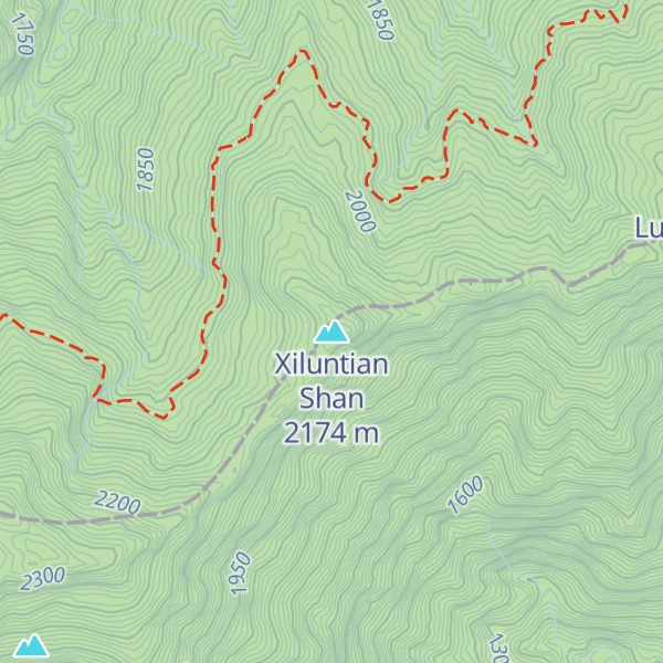 Map of Xiluntian Shan