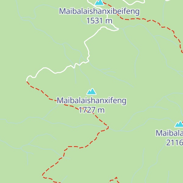 Map of Maibalaishanxifeng